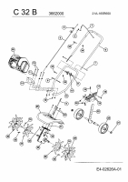 Ersatzteile WOLF-Garten Motorhacke C 32 B Typ: 3662000  (2010) Grundgerät 