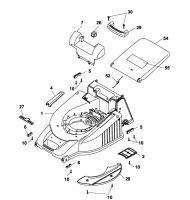 Ersatzteile WOLF-Garten Elektro Rasenmäher ohne Antrieb Esprit 46 E Typ: 4620680 Serie A  (2003) Mähwerksgehäuse 