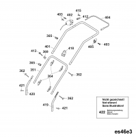 Ersatzteile WOLF-Garten Elektro Rasenmäher ohne Antrieb Esprit 46 E Typ: 4620680 Serie A  (2003) Holm 