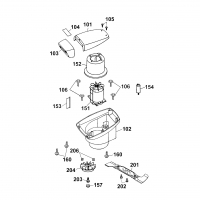 Ersatzteile WOLF-Garten Elektro Rasenmäher ohne Antrieb Power Edition 40 E Typ: 4028005 Serie B, C  (2003) Abdeckhaube Motor, Messer, Motor 