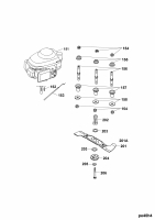 Ersatzteile WOLF-Garten Benzin Rasenmäher ohne Antrieb Power Edition 40 H Typ: 4011005 Serie B  (2003) Messer, Messeraufnahme, Motor 