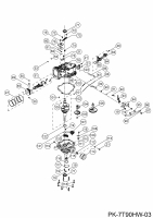 Ersatzteile MTD-Motoren Vertikal 7T90HW Typ: 752Z7T90HW (2020) Kurbelgehäuse, Kolben, Kurbelwelle