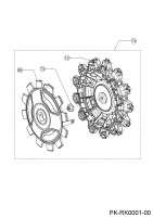 Ersatzteile Robomow Mähroboter RK2000 Typ: 22AKHAFB619  (2021) Räder, Radkappen