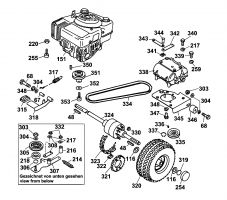 Ersatzteile WOLF-Garten Scooter OHV 3 Typ: 6995000 Serie A  (2001) Differential, Fahrantrieb, Motor 