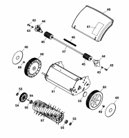 Ersatzteile WOLF-Garten Rasenlüfter UL 33 E Typ: 3620003 Serie A  (2002) Messerwalze, Räder 