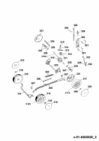Ersatzteile WOLF-Garten Benzin Rasenmäher mit Antrieb Esprit 46 BA Typ: 4605000 Serie F  (2005) Höhenverstellung, Räder 